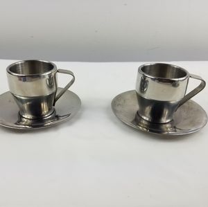 - Breville set of 2 Stainless cup and saucer